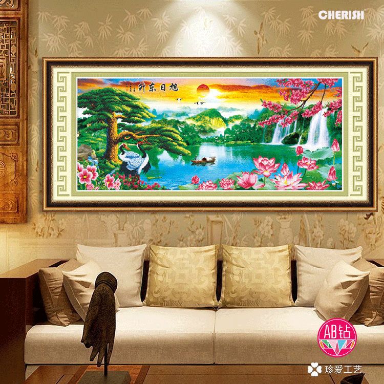 71178-旭日东升（流水生财）176x75cm  ￥294