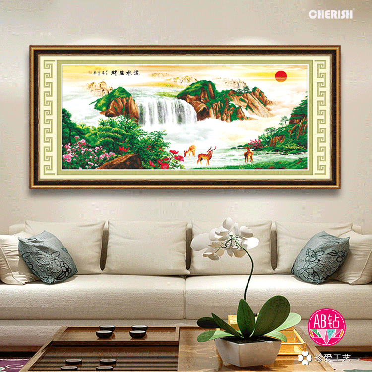 71183-流水生财-199x90cm  ￥422