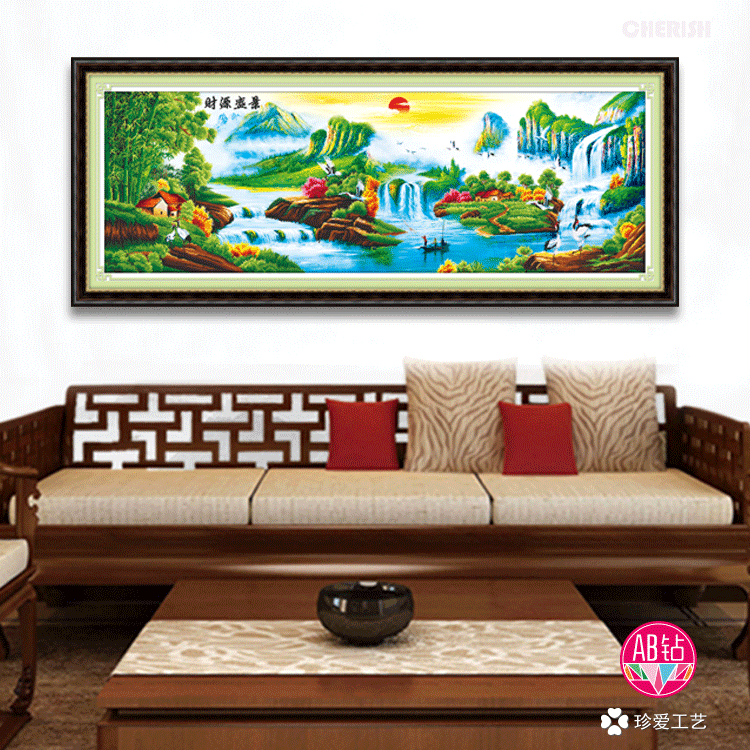 71188-风水宝地财源盛景-208X75cm  ￥367