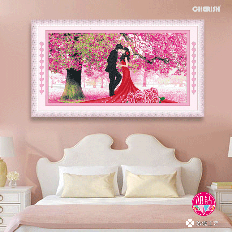 71367-樱花下的婚礼-142x75cm   ￥206