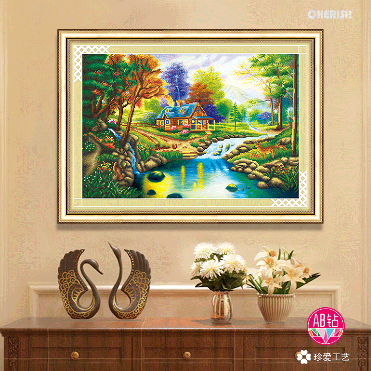 71519-乡间小屋-71x50cm   ￥100