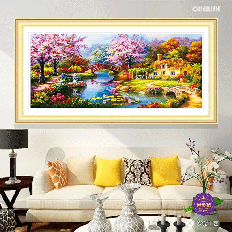 18075-乡间风景-164x75cm   ￥1260