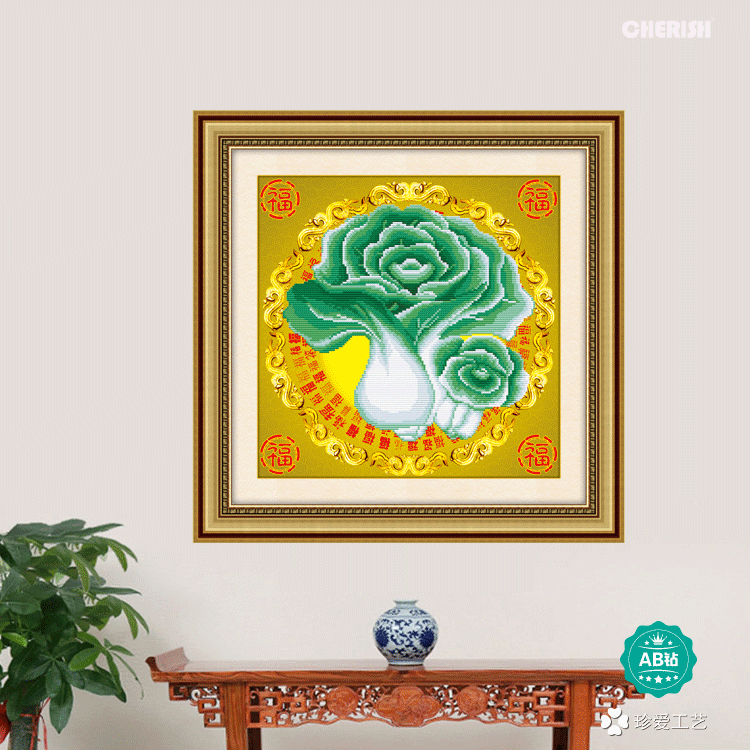 18266-百财纳福-50x50cm  ￥182