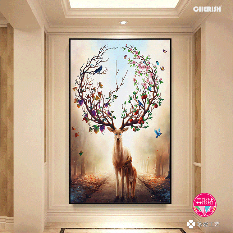 72029 梦幻麋鹿 60x90cm  ?161