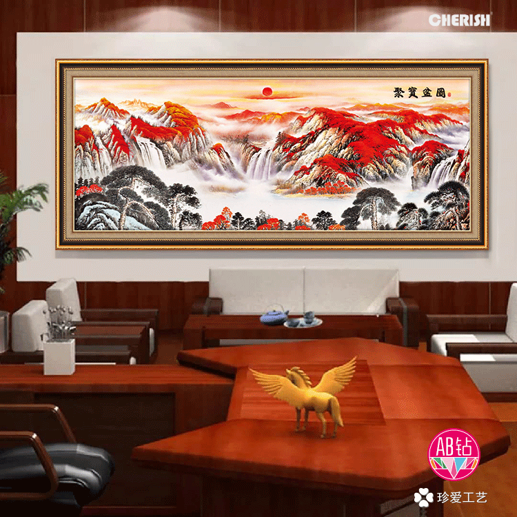 72031 鸿运当头（聚宝盆）（满钻） 210x80cm  ?633