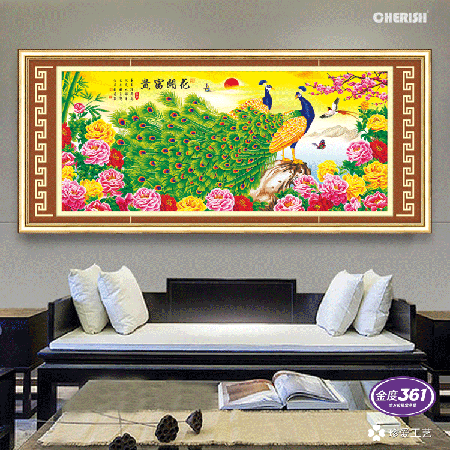 12129-花开富贵春（春暖花开）-200x91cm ￥1150
