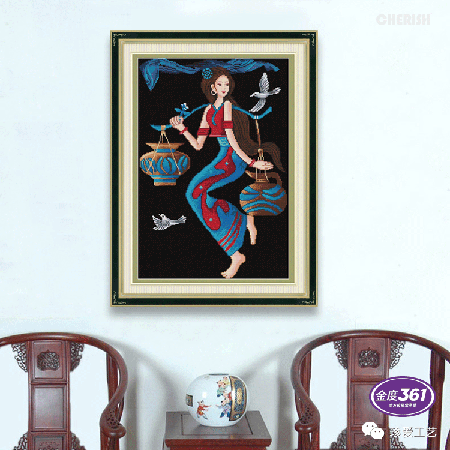 12096-云南重彩（丰收）-55x70cm ￥188