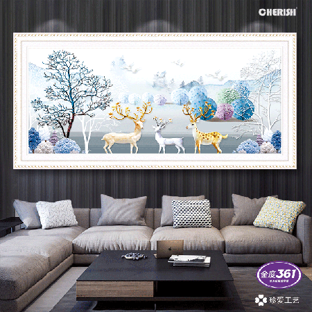 12169-发财鹿-152x69cm ￥525