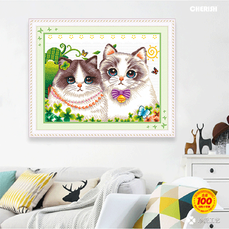 22429-萌宠小猫65x53CM ￥111