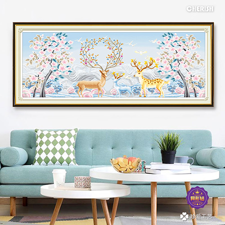 18789 发财麋鹿版（满钻）240x90cm ￥2463