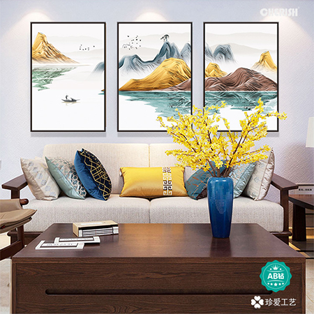 18806-金山银山（三联）150x70cm ￥672