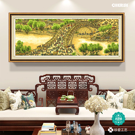 18821-清明上河图（经典版）（满钻）210x80cm ￥2343