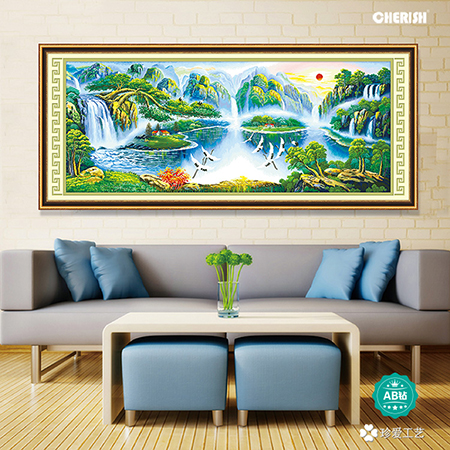 18845-人间仙境-（满钻）228x90cm ￥1827
