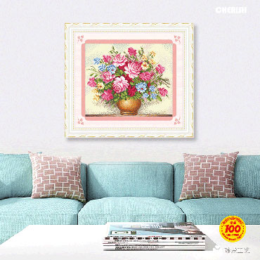 21488-粉色玫瑰-58x50cm ￥67