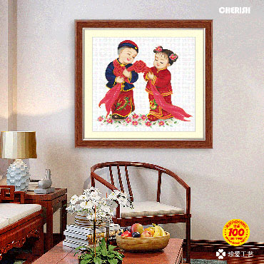 21563-金童玉女-48x45cm ￥56