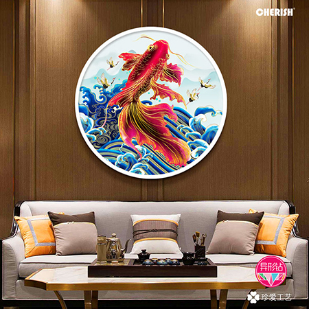 39272 锦鲤送福 60x60cm ￥500