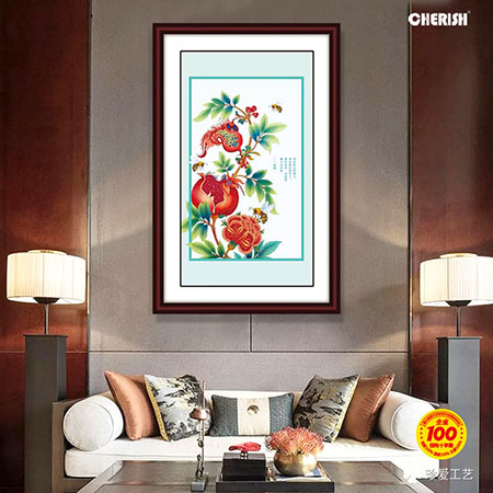 10073 十二花令之陆月榴花 42x74cm ￥85