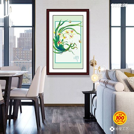 10076 十二花令之捌月兰花  42x74cm ￥85