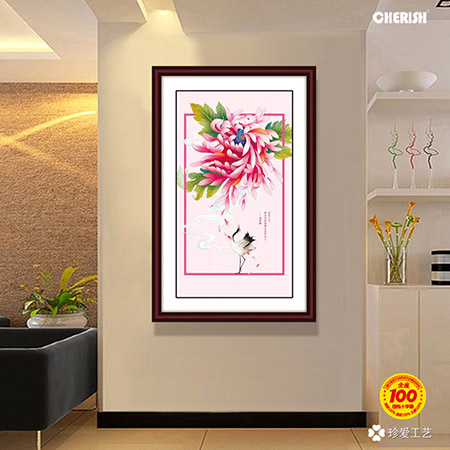 10078 十二花令之拾月菊花 42x74cm ￥85