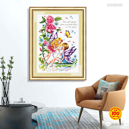 10063  恋恋花蝶 44x60cm ￥80