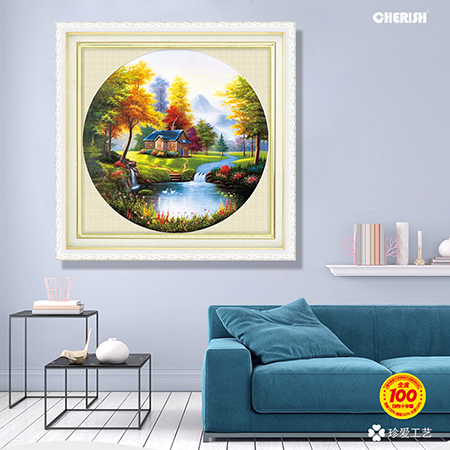 10057 幽谷听泉 50x50cm ￥90
