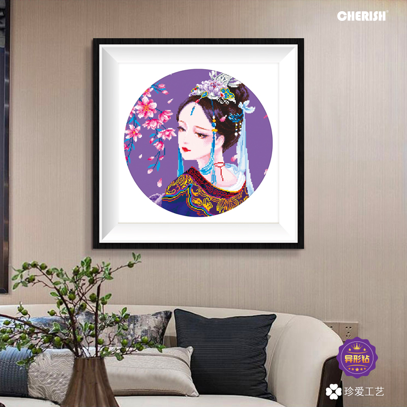18960 紫衣少女（满钻）65x65cm ￥507