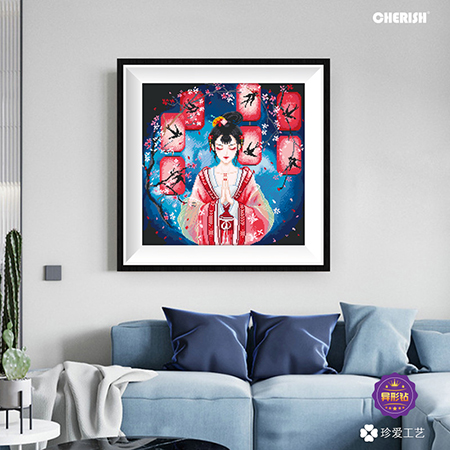 18963 祈福女孩（满钻） 60x60cm ￥454