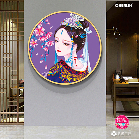 39282 紫衣少女（满钻） 60x60cm ￥540