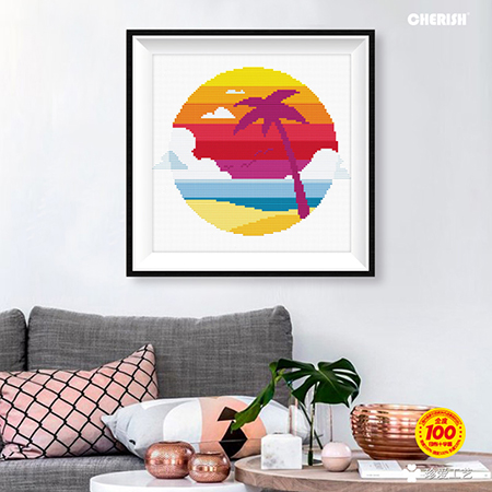 22598 浪漫海滩 30x30cm ￥45
