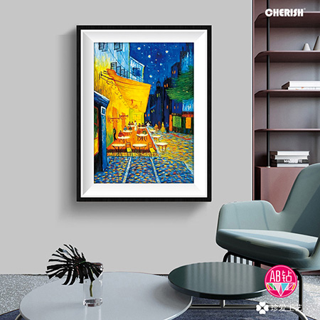72417 夜晚露天咖啡屋 48x58cm ￥140