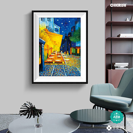 19051 夜晚露天咖啡屋（满钻）48x58cm ￥360
