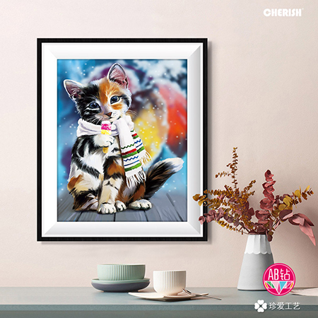 72465 猫（满钻）48x58cm ￥140