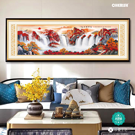 19075 鸿运当头（满钻）248x75cm ￥1747