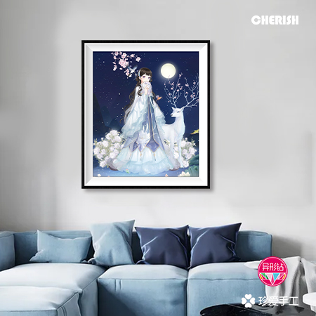 72492 麋鹿女孩 62x82CM ￥300